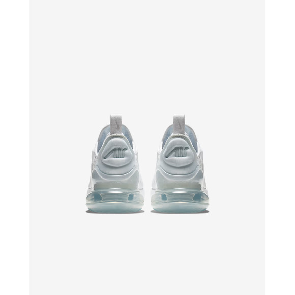 Kids Size 7Y / Womens Size 8.5 Nike Air Max 270 White/Metallic Silver 943345 103 - Picture 4 of 6